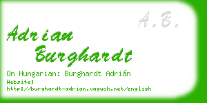 adrian burghardt business card